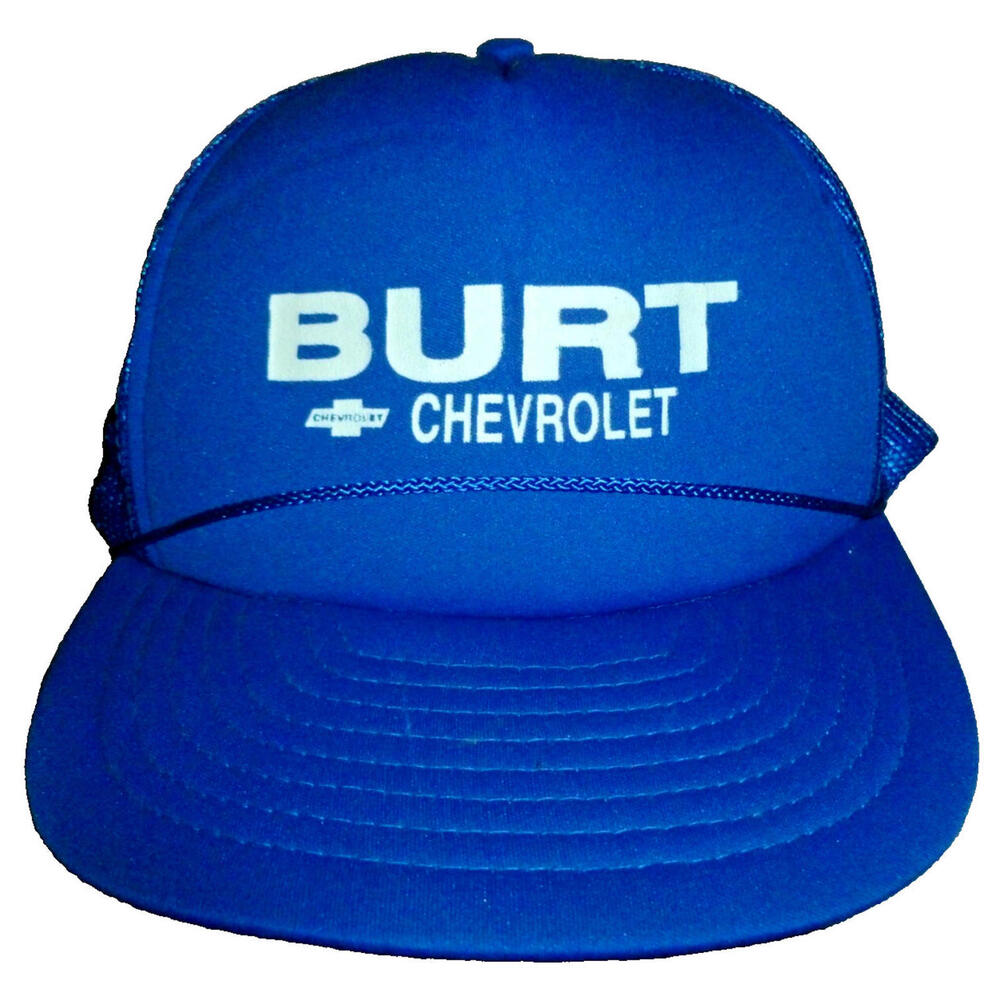 Vintage Burt Chevrolet Hat Colorado Cap Mesh Snapback‎ Blue OS